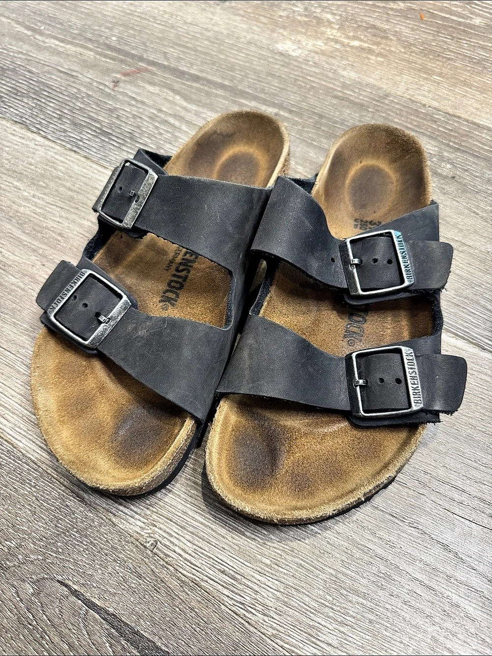 Birkenstock Arizona Oiled Leather Sandals Black EU 39